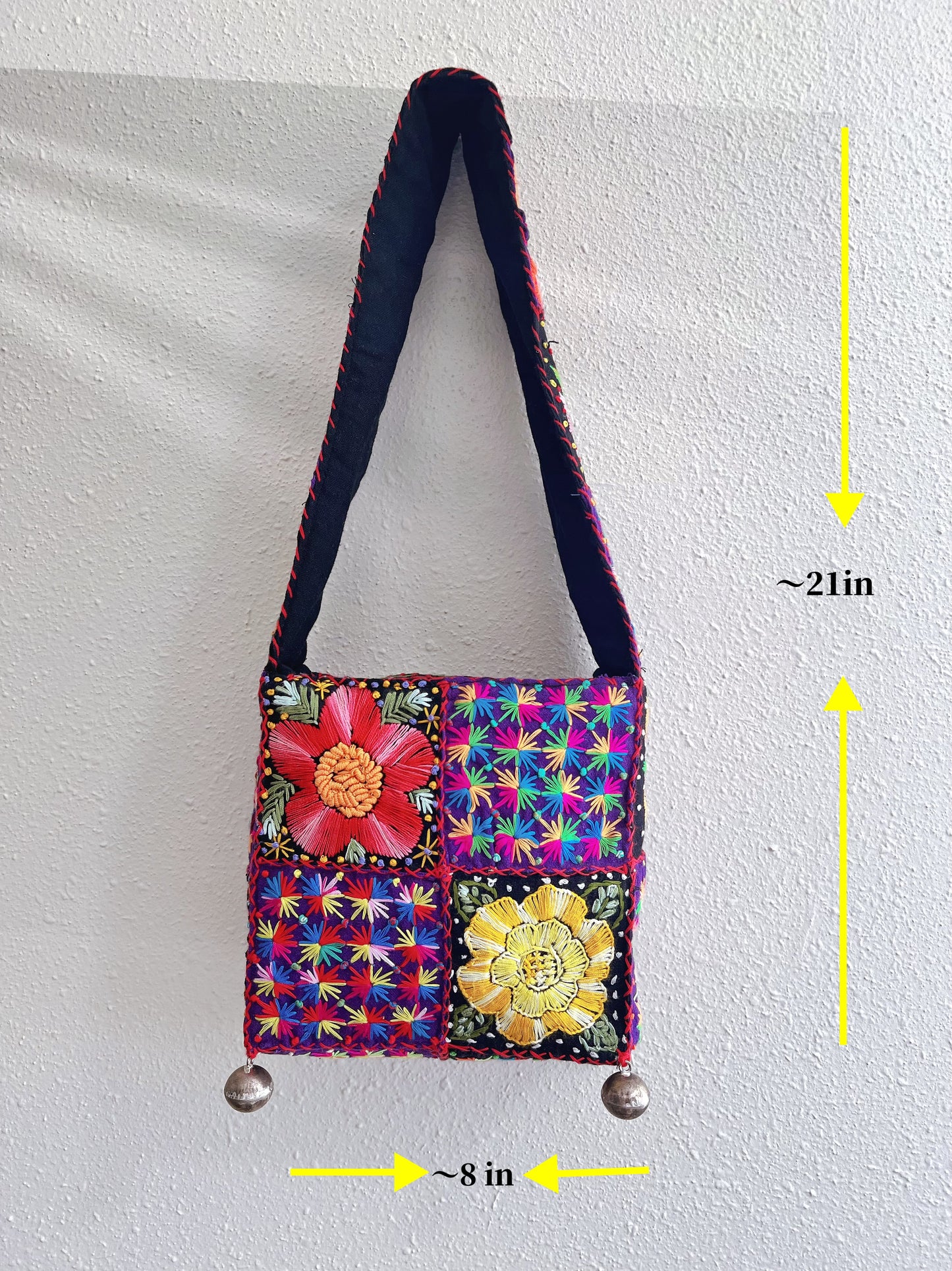 Handmade bag | Small Wristbag | Hand Stitching | Various embroideries