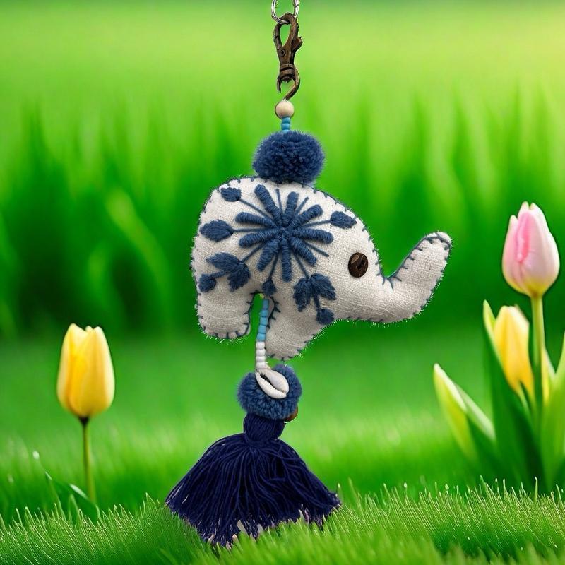 Handmade elephant | bag decoration elephant |Gift |