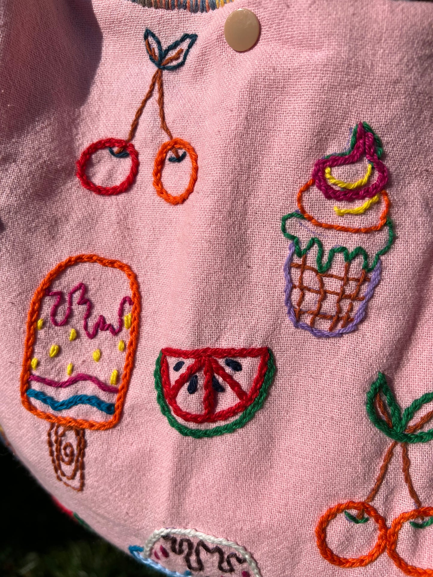 Handmade bag | Small Wristbag | Hand Stitching | Single shoulder bag | Bento bag