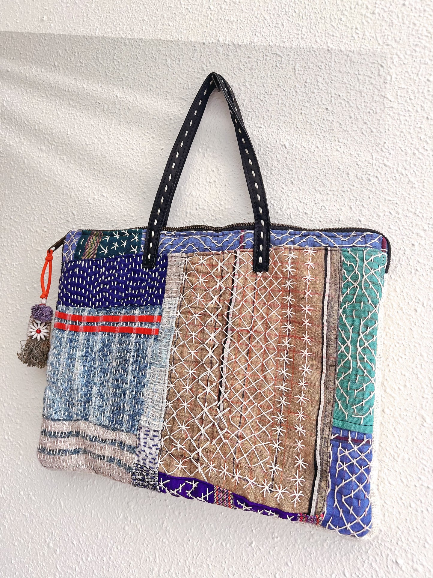 Handmade bag | Small Wristbag | Hand Stitching | Hand weaving