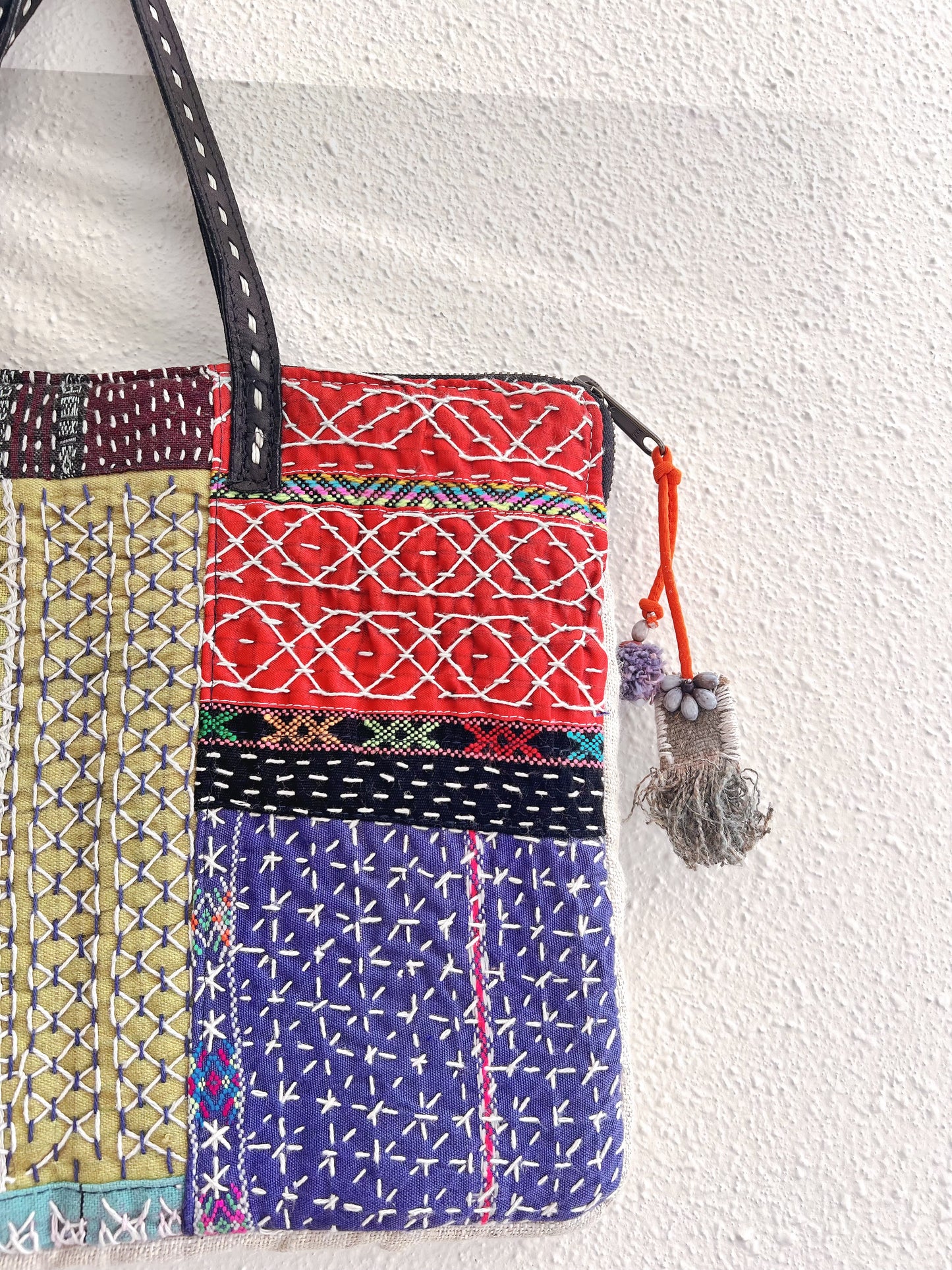 Handmade bag | Small Wristbag | Hand Stitching | Hand weaving