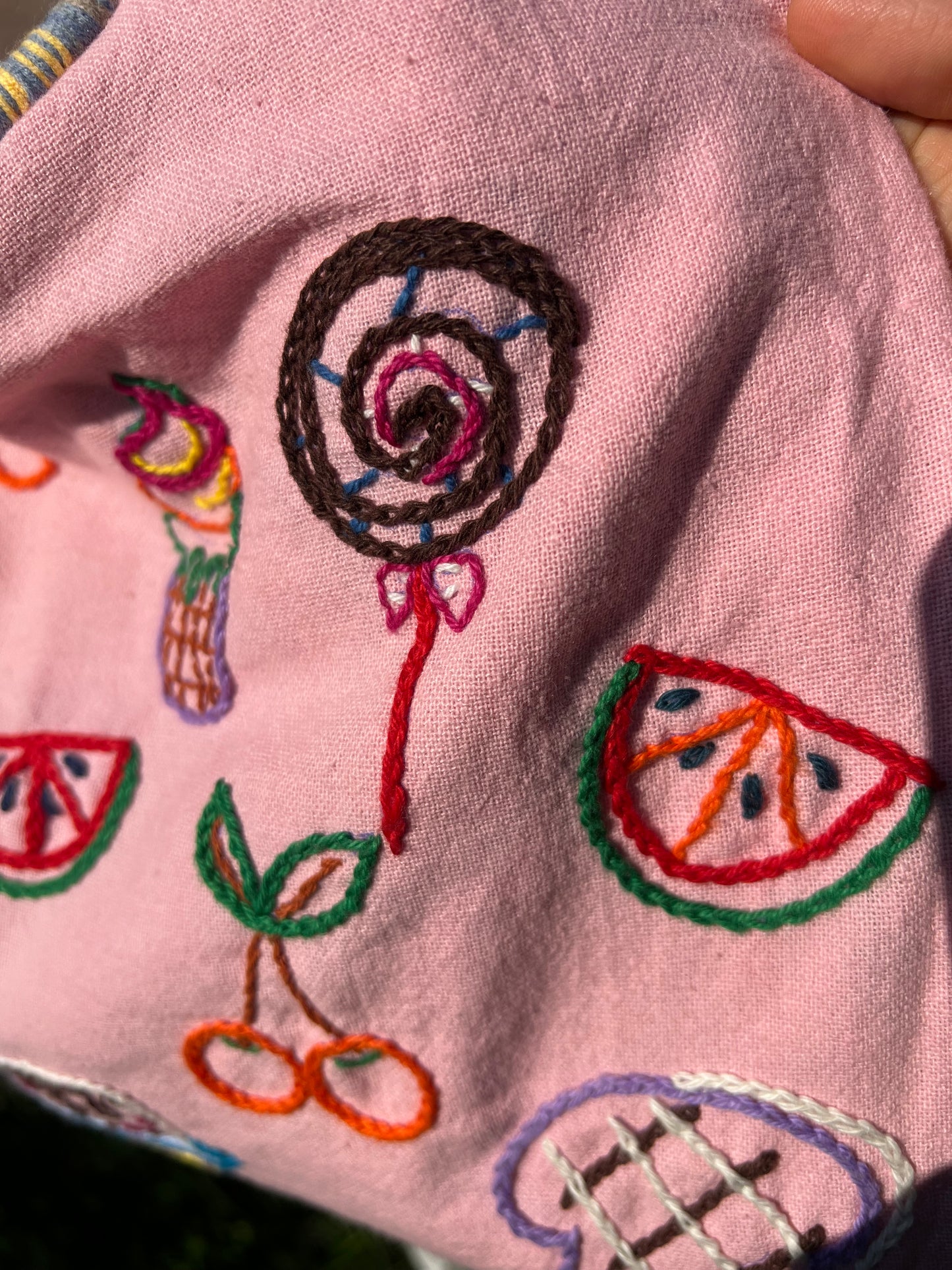 Handmade bag | Small Wristbag | Hand Stitching | Single shoulder bag | Bento bag