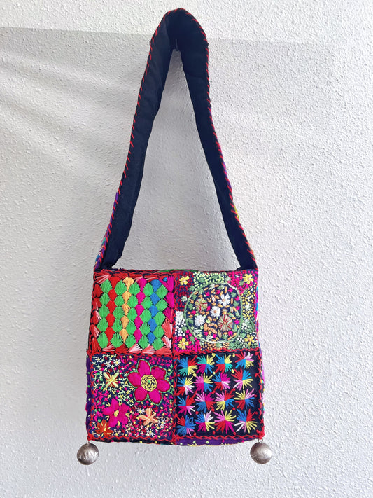 Handmade bag | Small Wristbag | Hand Stitching | Various embroideries