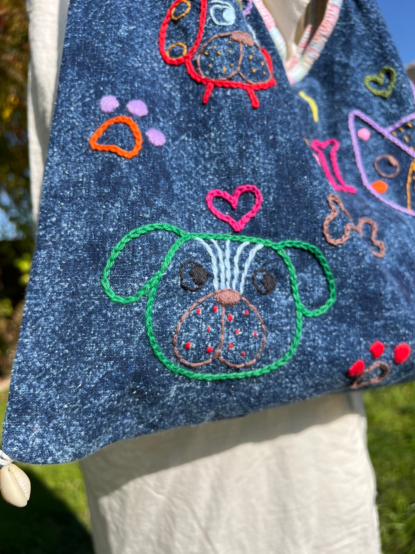 Handmade bag | Small Wristbag | Hand Stitching | Single shoulder bag | Bento bag