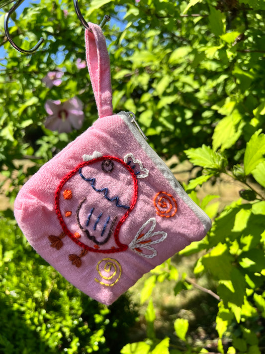 Handmade bag | Small Wristbag | Hand Stitching | Single shoulder bag | Bento bag